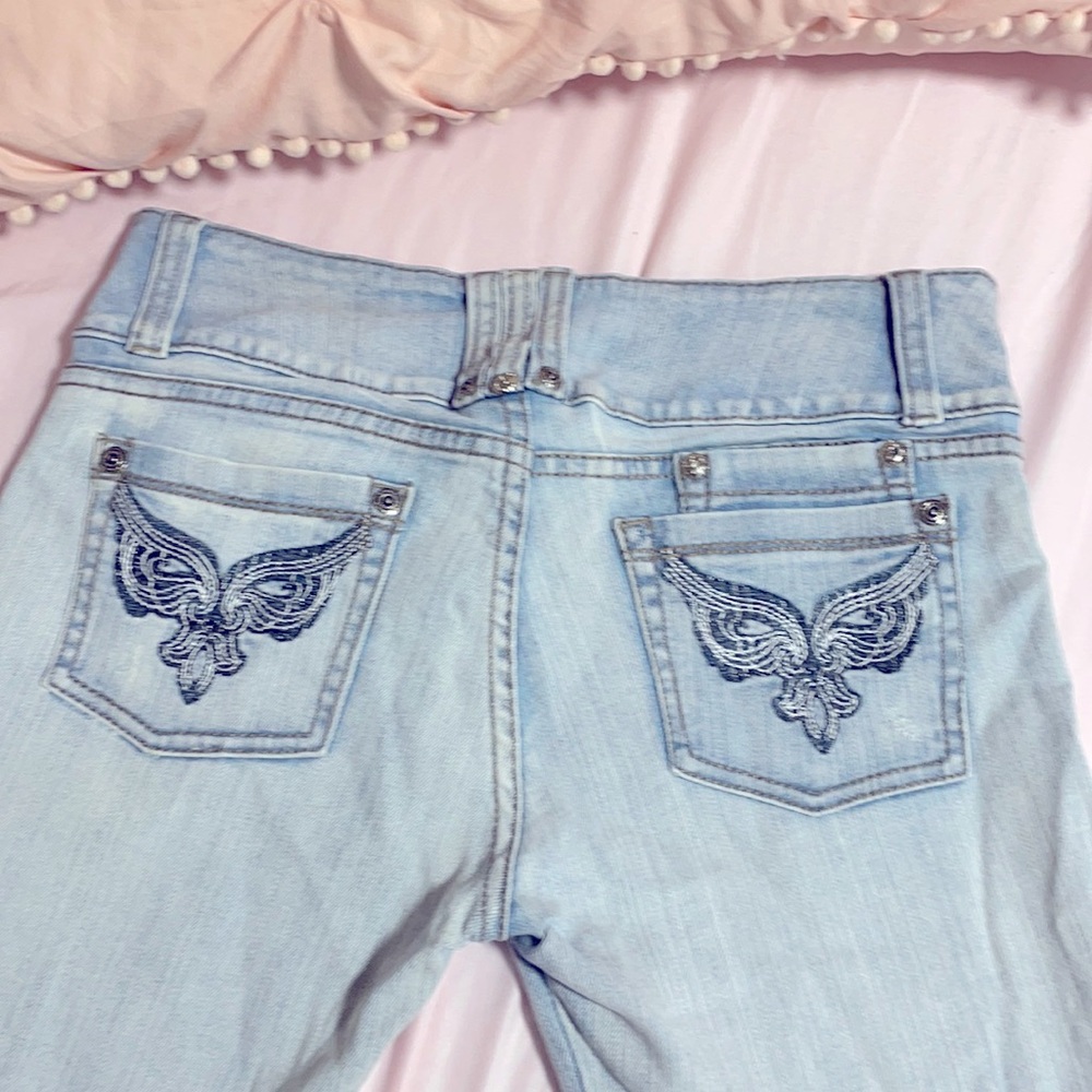 Jeans Indigo, design in the pockets, bottom up Colombian brand